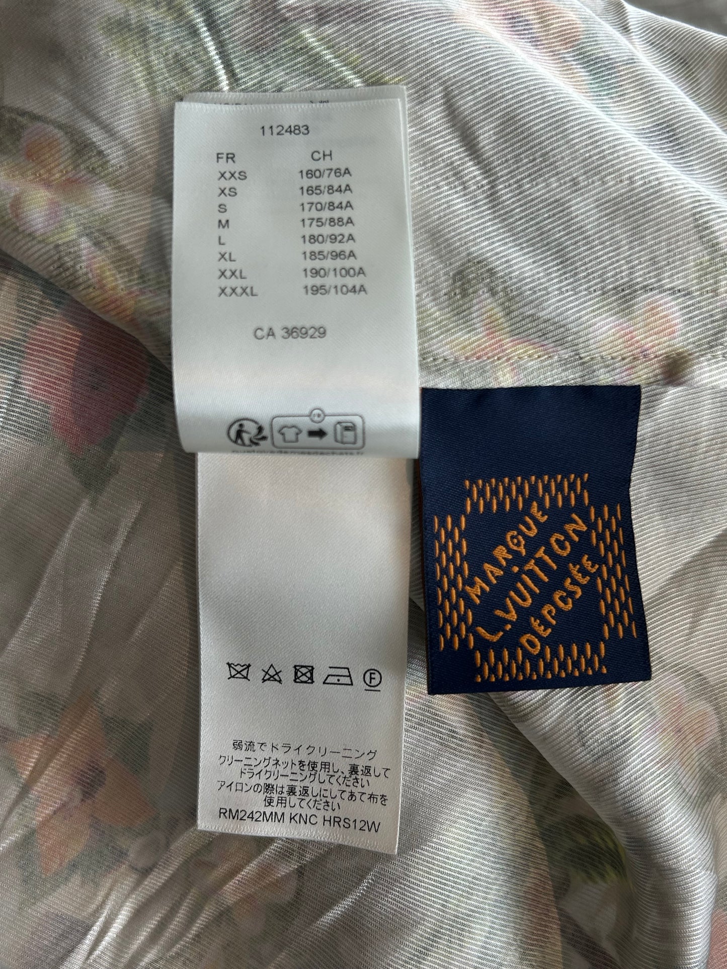 Louis Vuitton Beige Beach Monogram Silk Button Up Shirt