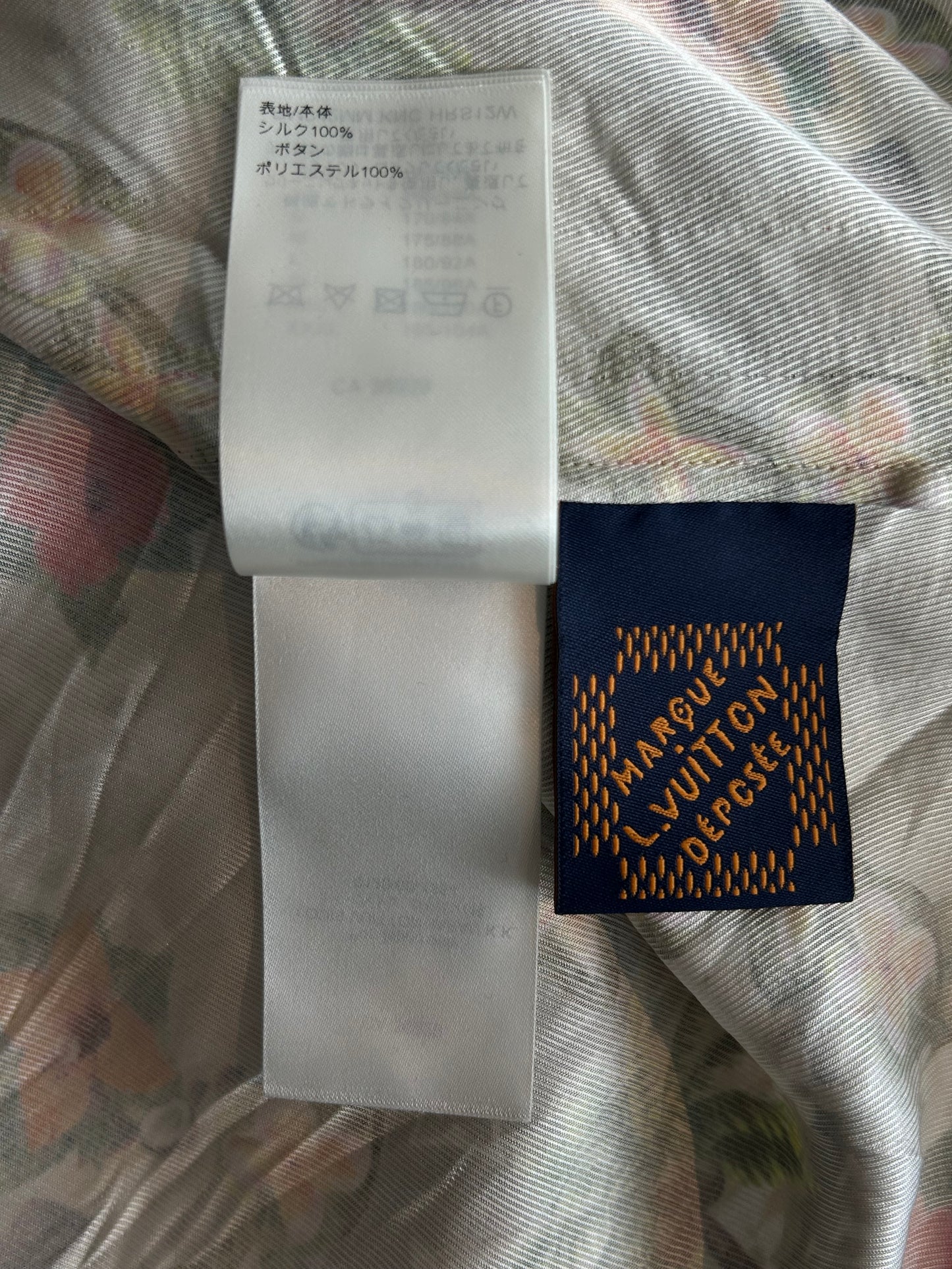 Louis Vuitton Beige Beach Monogram Silk Button Up Shirt