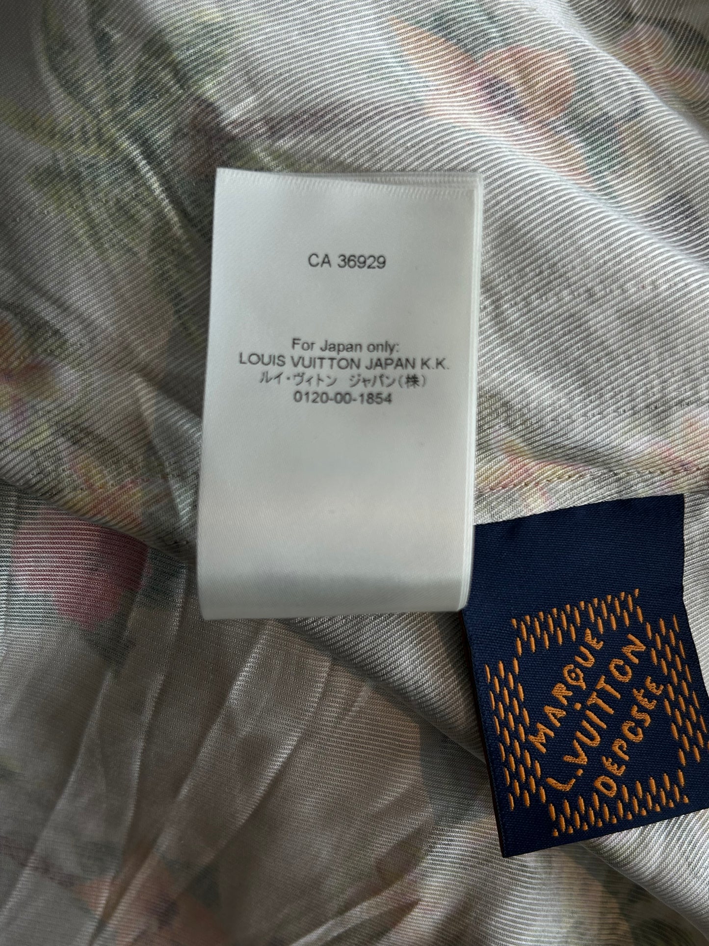 Louis Vuitton Beige Beach Monogram Silk Button Up Shirt