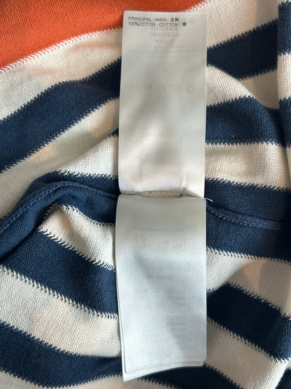 Louis Vuitton Navy & Orange Logo Intarsia T-Shirt