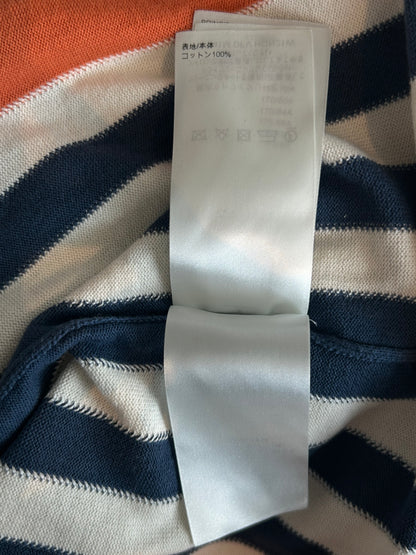Louis Vuitton Navy & Orange Logo Intarsia T-Shirt