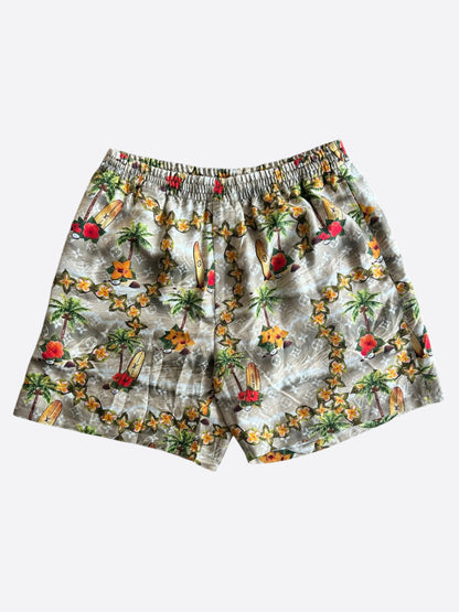 Louis Vuitton Beige Beach Monogram Silk Shorts