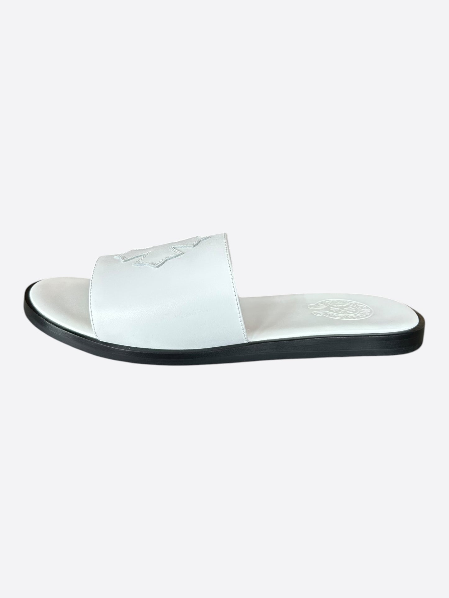 Chrome Hearts White Cross Patch Slides