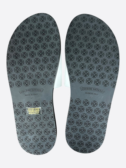Chrome Hearts White Cross Patch Slides