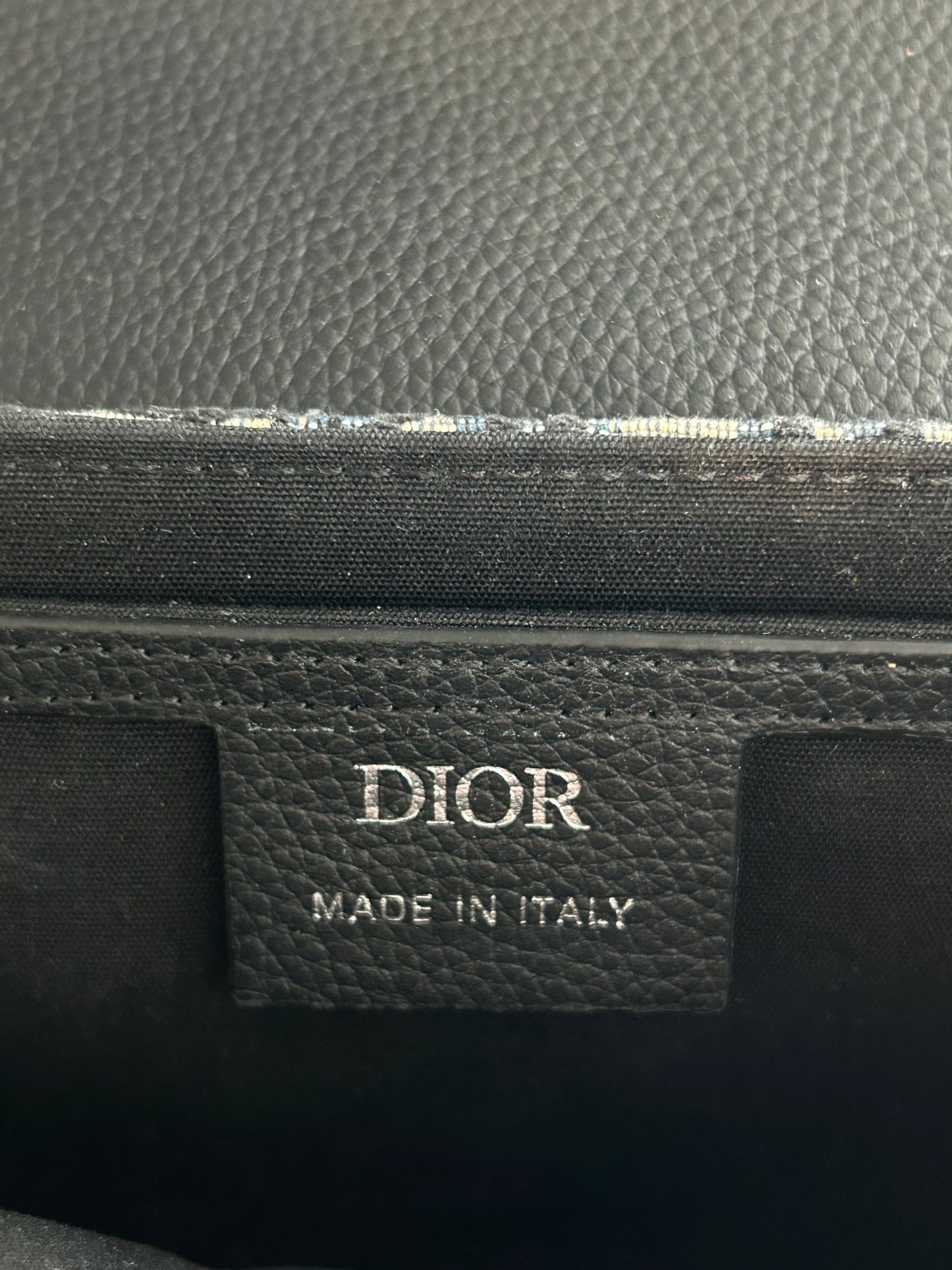 Dior Beige & Black Oblique Saddle Messenger Bag