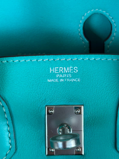 Hermes Blue Swift Birkin 25