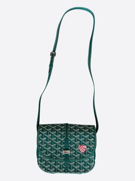 Goyard Green Belvedere MM Messenger Bag