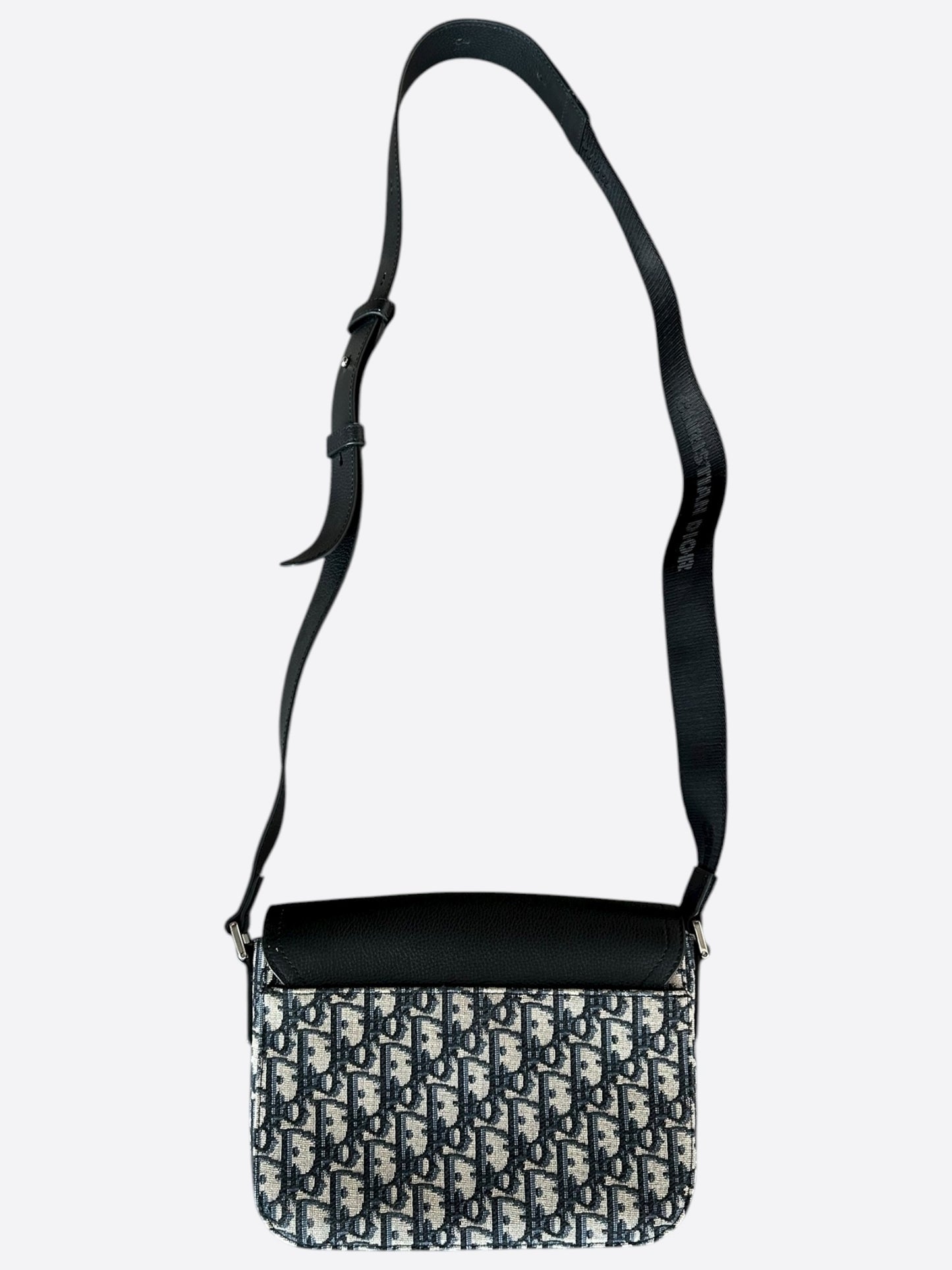 Dior Beige & Black Oblique Saddle Messenger Bag