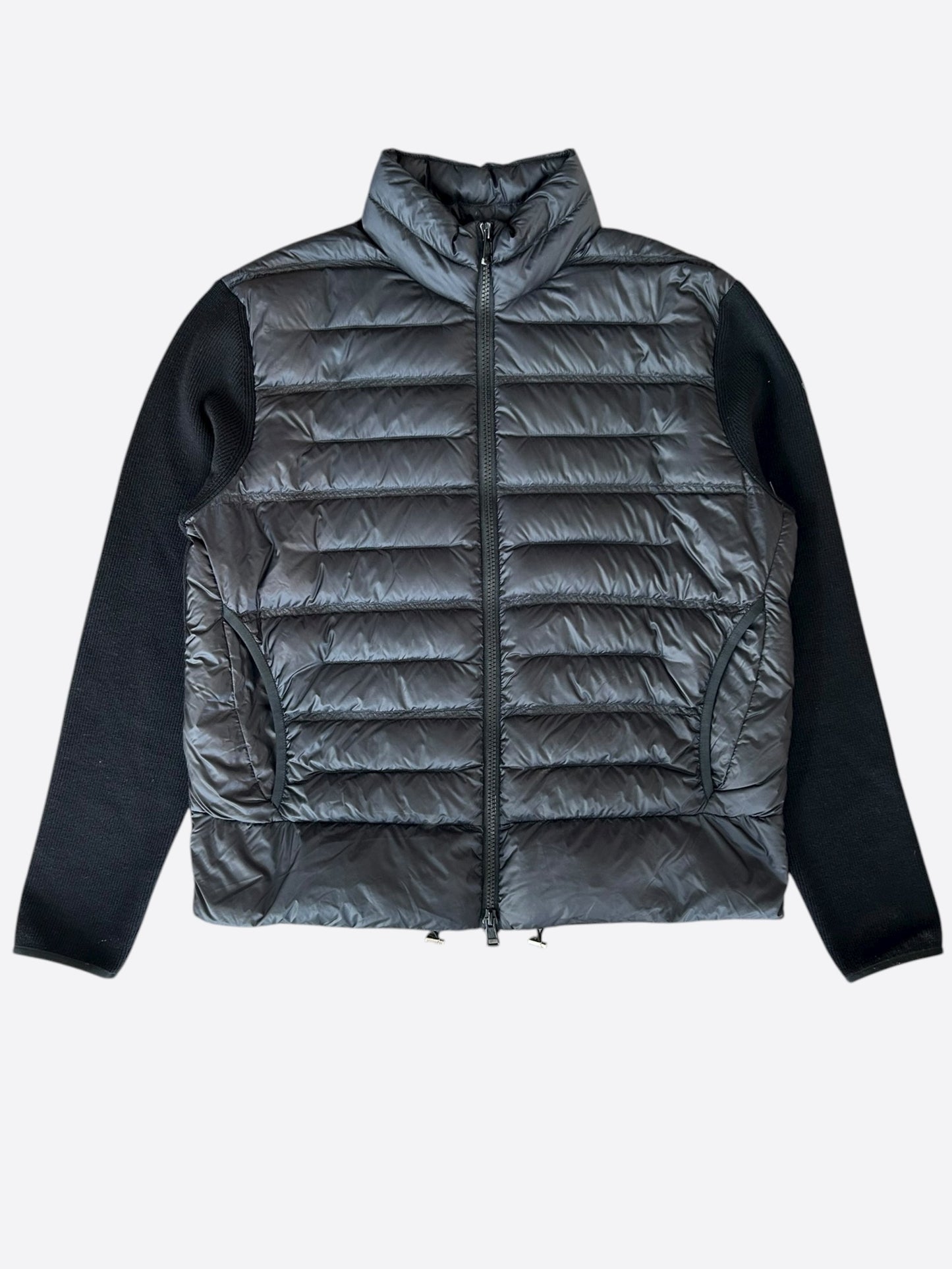 Moncler Black Tricot Puffer Cardigan