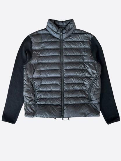 Moncler Black Tricot Puffer Cardigan