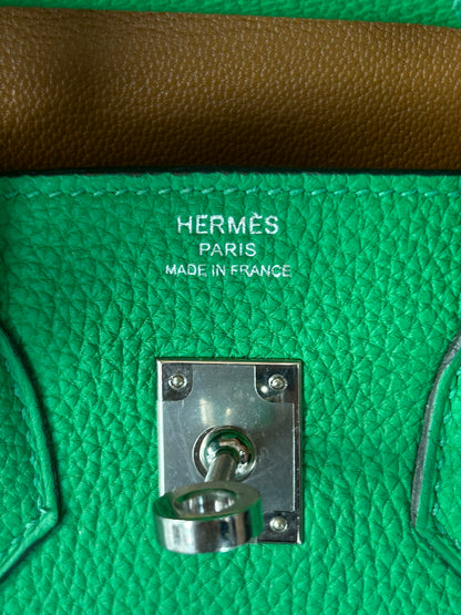 Hermes Bamboo Green Togo & Palladium Hardware Birkin 25
