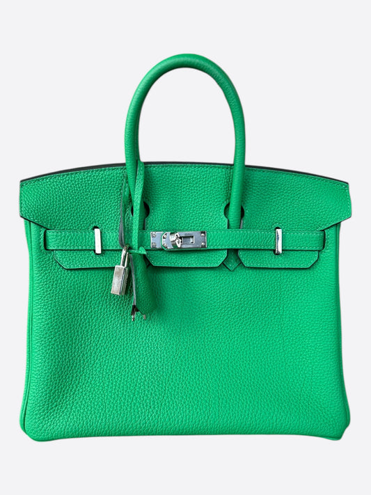 Hermes Bamboo Green Togo Birkin 25