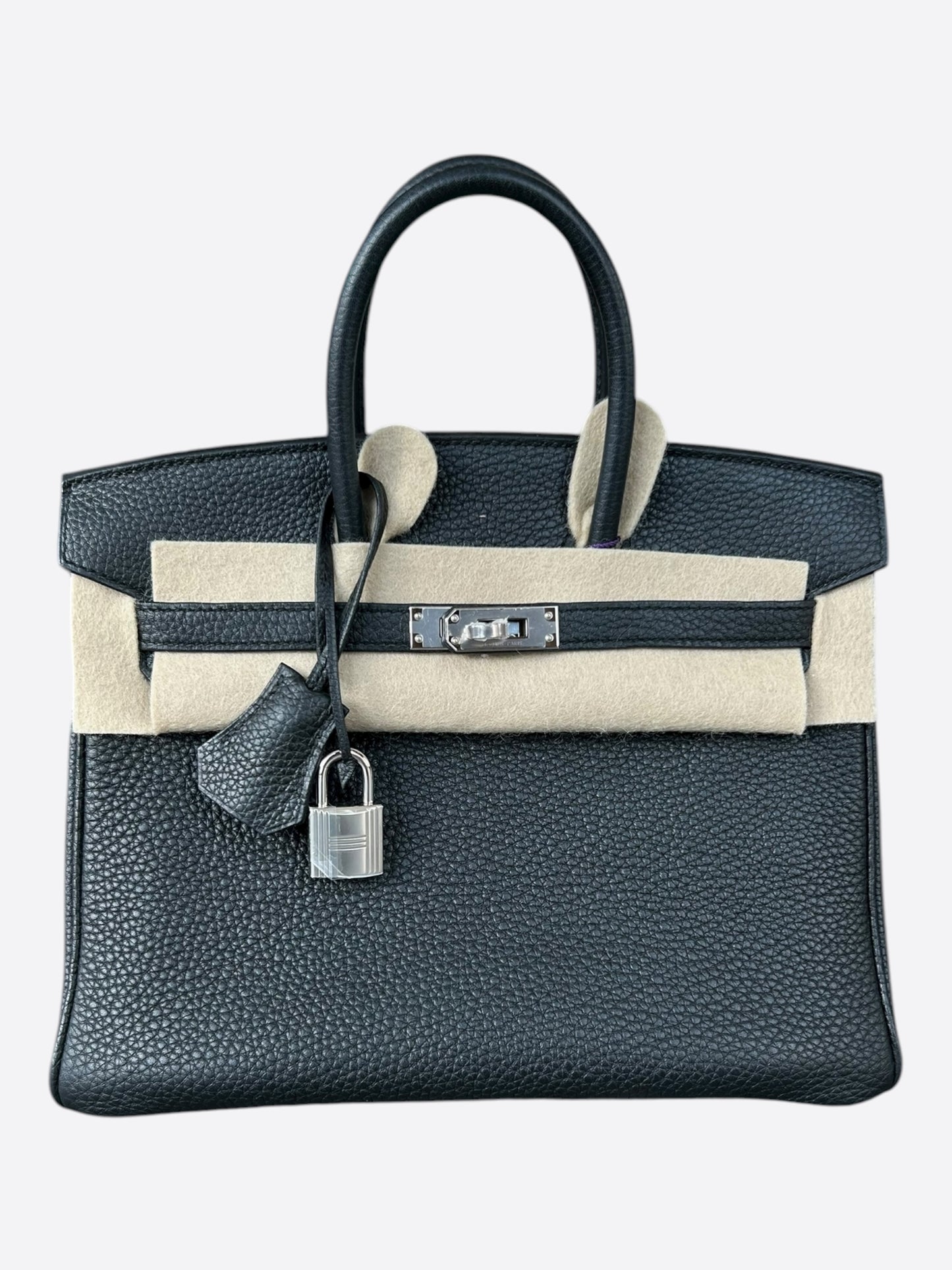 Hermes Black Togo & Palladium Hardware Birkin 25