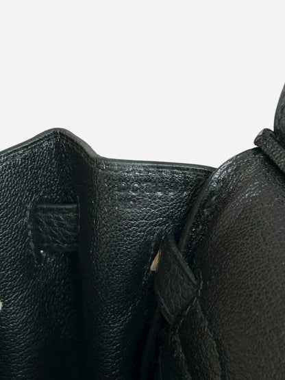 Hermes Black Togo & Palladium Hardware Birkin 25