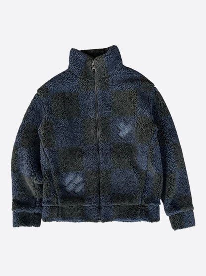 Louis Vuitton Nigo Black & Blue Checkered Fleece