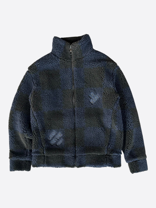 Louis Vuitton Nigo Black & Blue Checkered Fleece