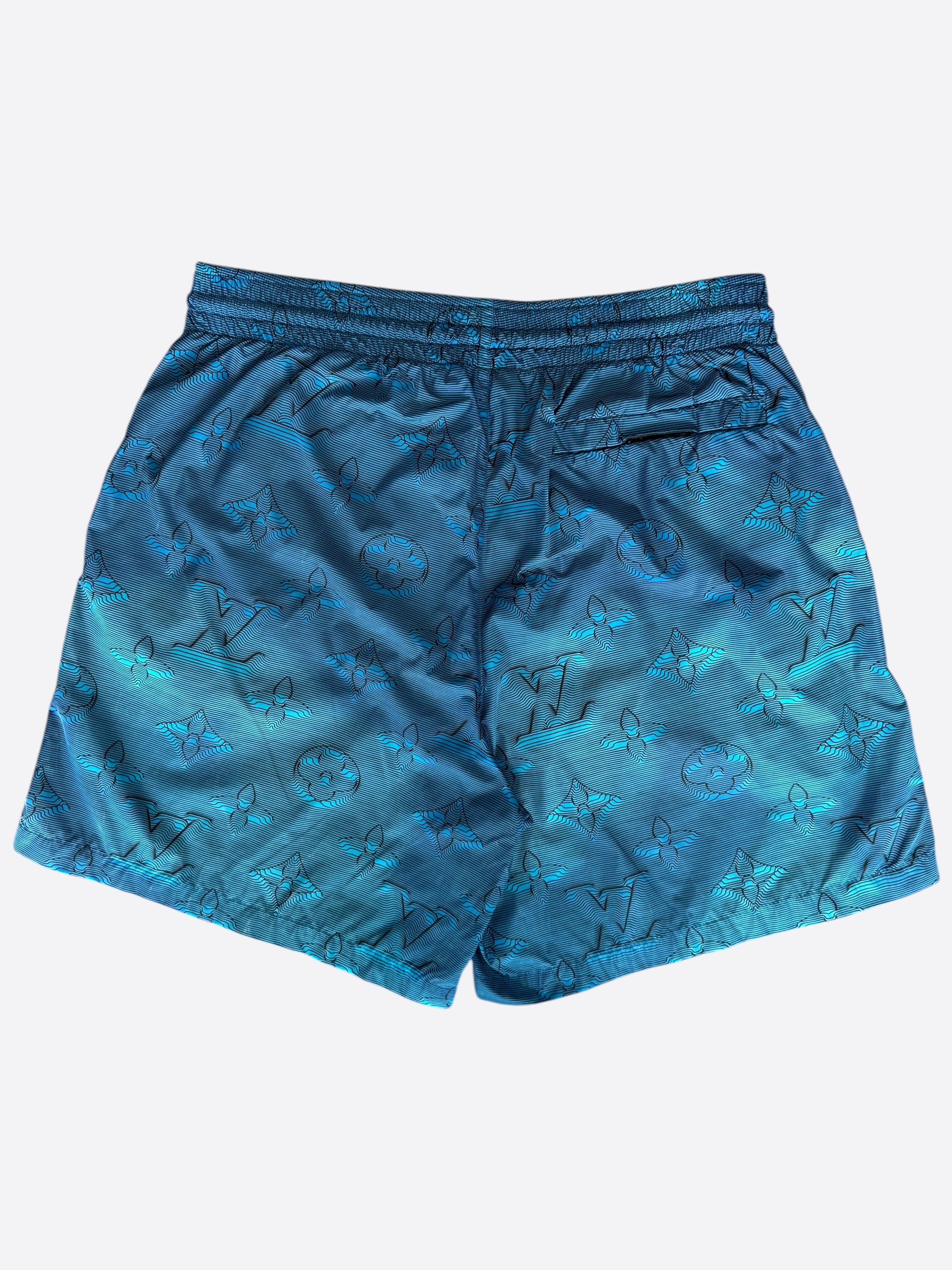 全信頼を寄せる Louis Vuitton Blue 2054 Monogram Swim Shorts – Savonches パンツ