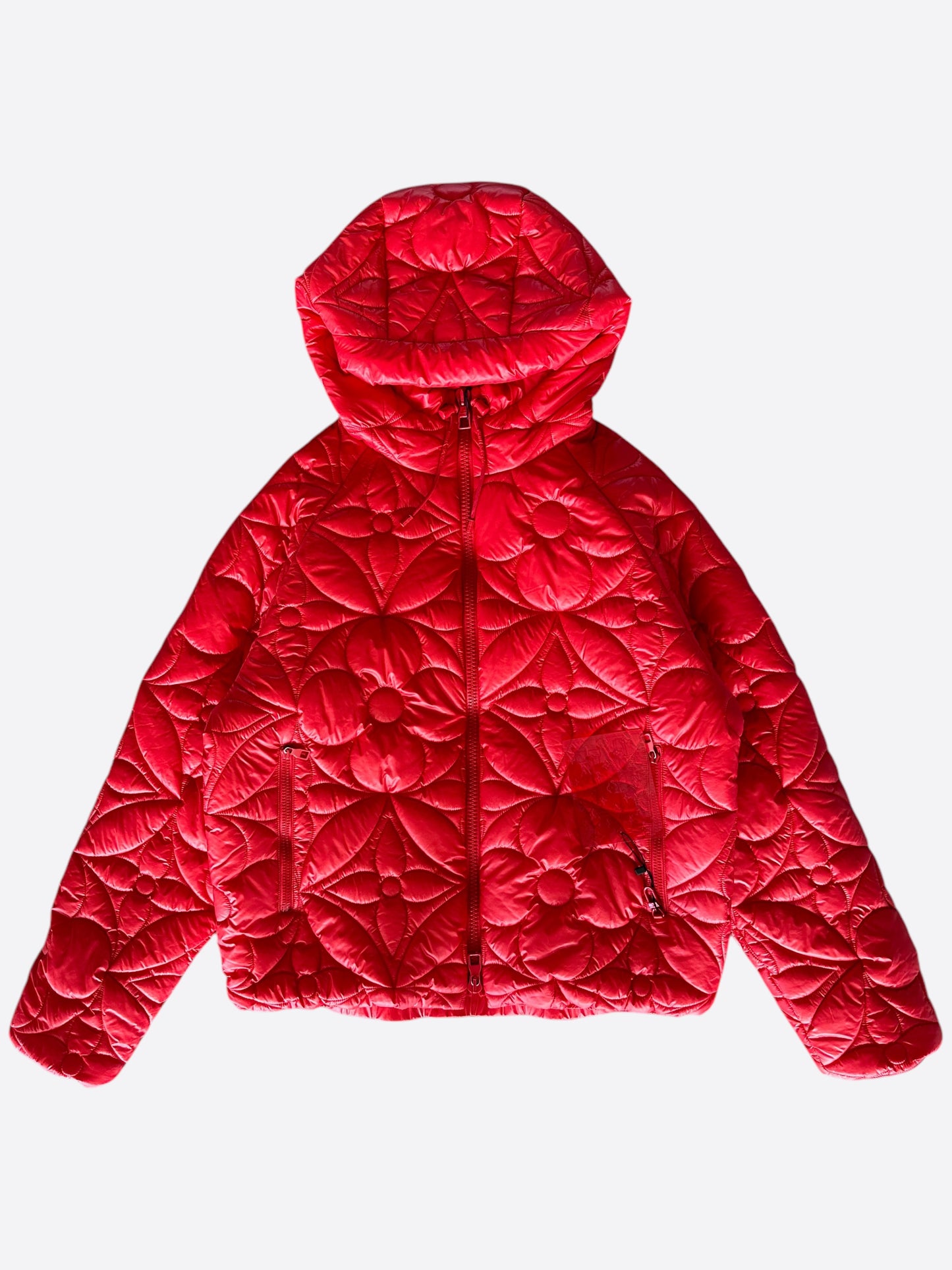 Louis Vuitton Red Flower Monogram Puffer Jacket