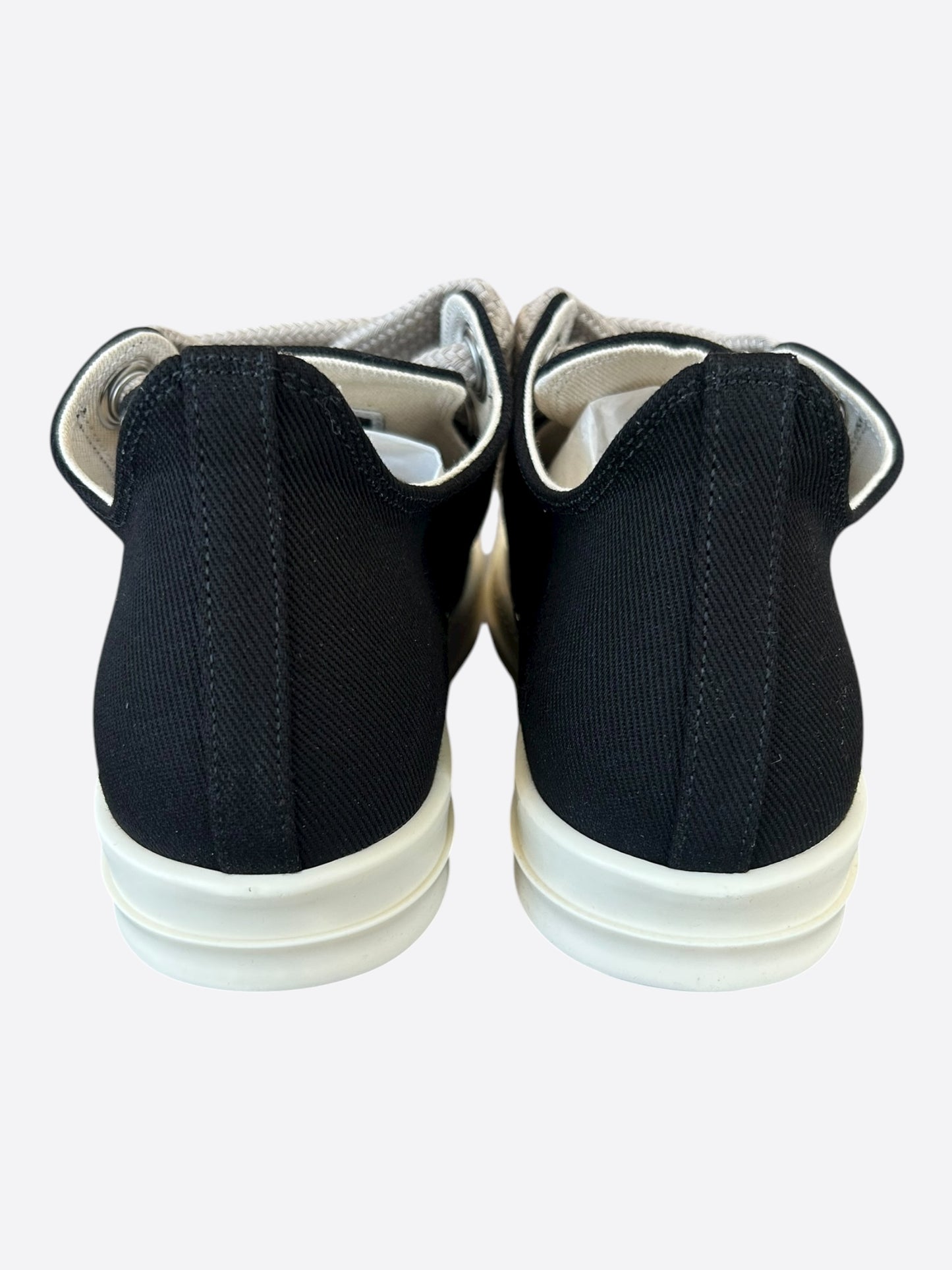 Rick Owens Black & White Jumbo Lace Women's Low Top Sneakers