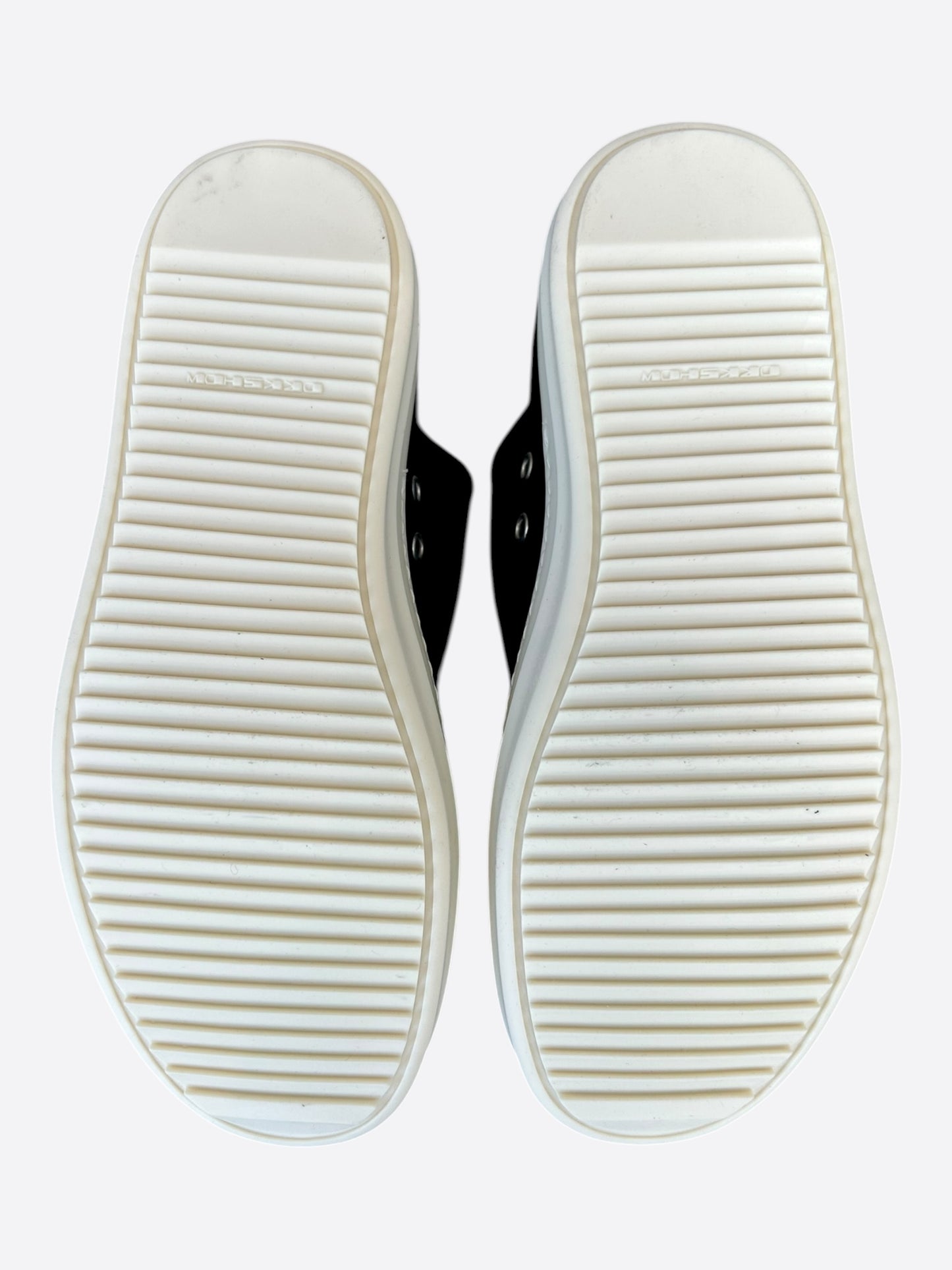 Rick Owens Black & White Jumbo Lace Women's Low Top Sneakers