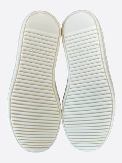 Rick Owens Black & White Leather Jumbo Lace High Top Sneakers