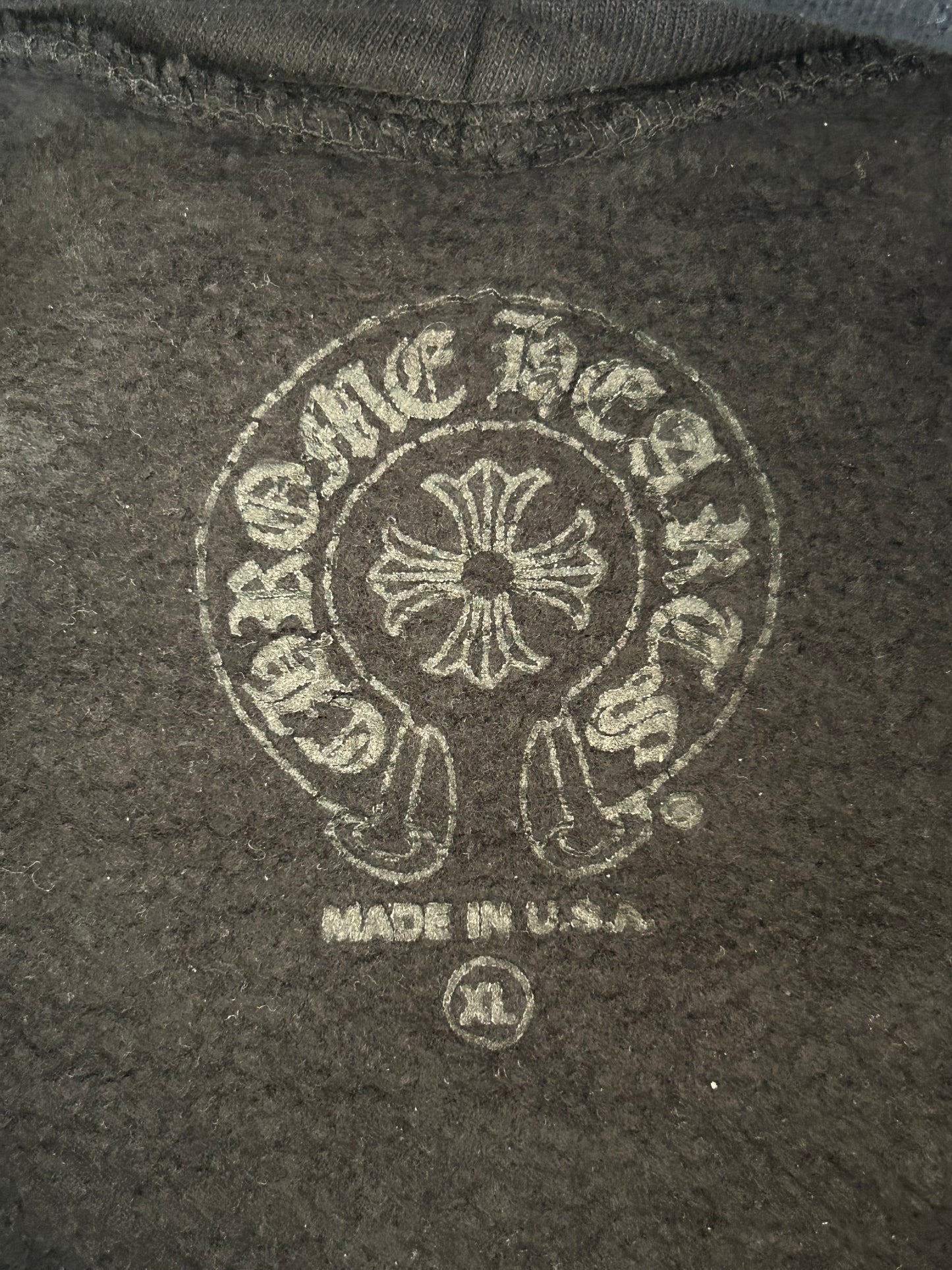 Chrome Hearts Black & White London Horseshoe Logo Hoodie