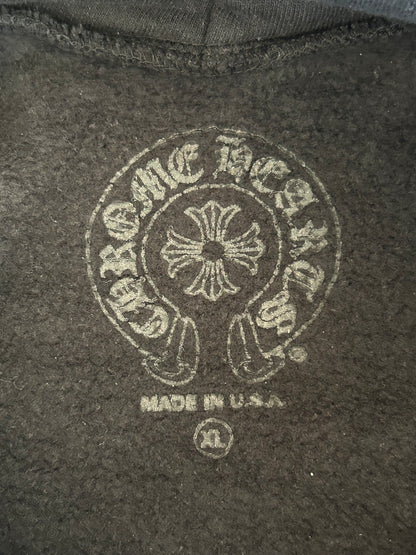 Chrome Hearts Black & White London Horseshoe Logo Hoodie