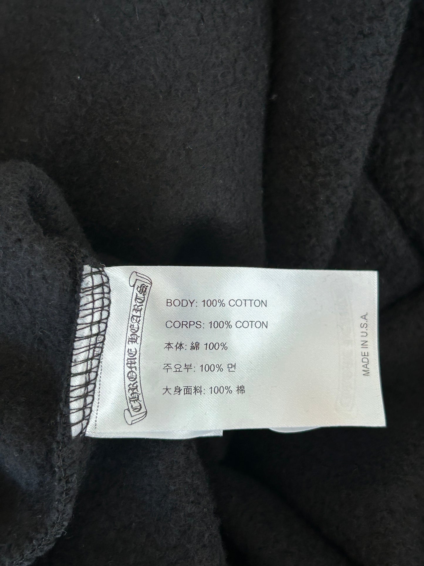 Chrome Hearts Black & White London Horseshoe Logo Hoodie