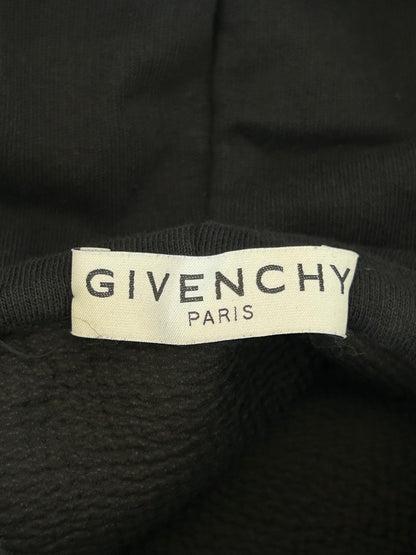 Givenchy Black & White Distressed Logo Hoodie