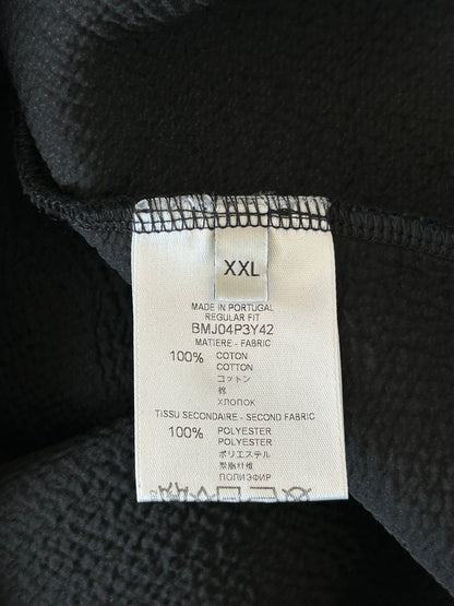 Givenchy Black & White Distressed Logo Hoodie