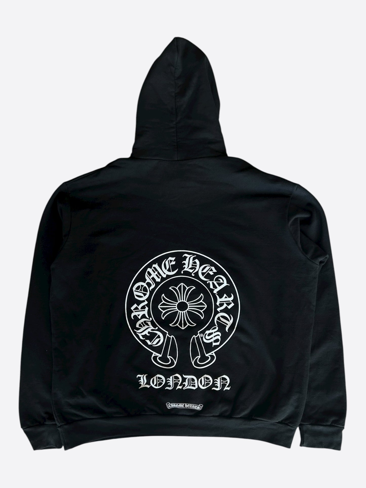 Chrome Hearts Black & White London Horseshoe Logo Hoodie