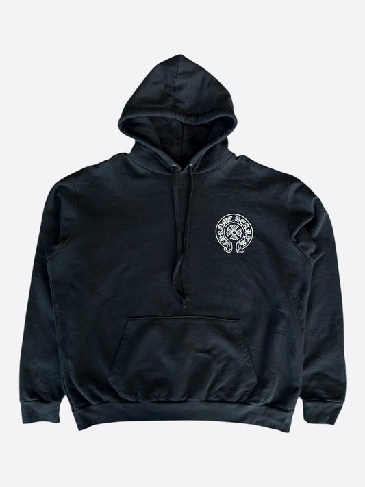 Chrome Hearts Black & White London Horseshoe Logo Hoodie