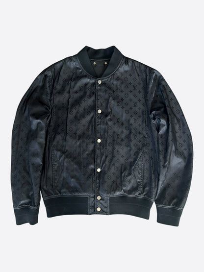 Louis Vuitton Black Monogram Reversible Leather Jacket