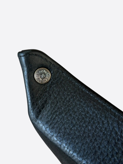 Chrome Hearts Black & Silver Leather Cross Tray