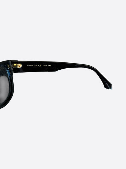 Louis Vuitton Black & Gold Logo Sunglasses