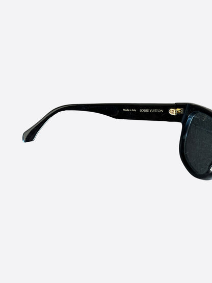 Louis Vuitton Black & Gold Logo Sunglasses