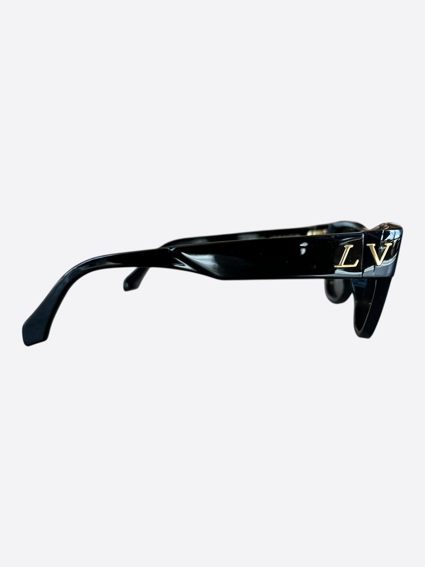 Louis Vuitton Black & Gold Logo Sunglasses