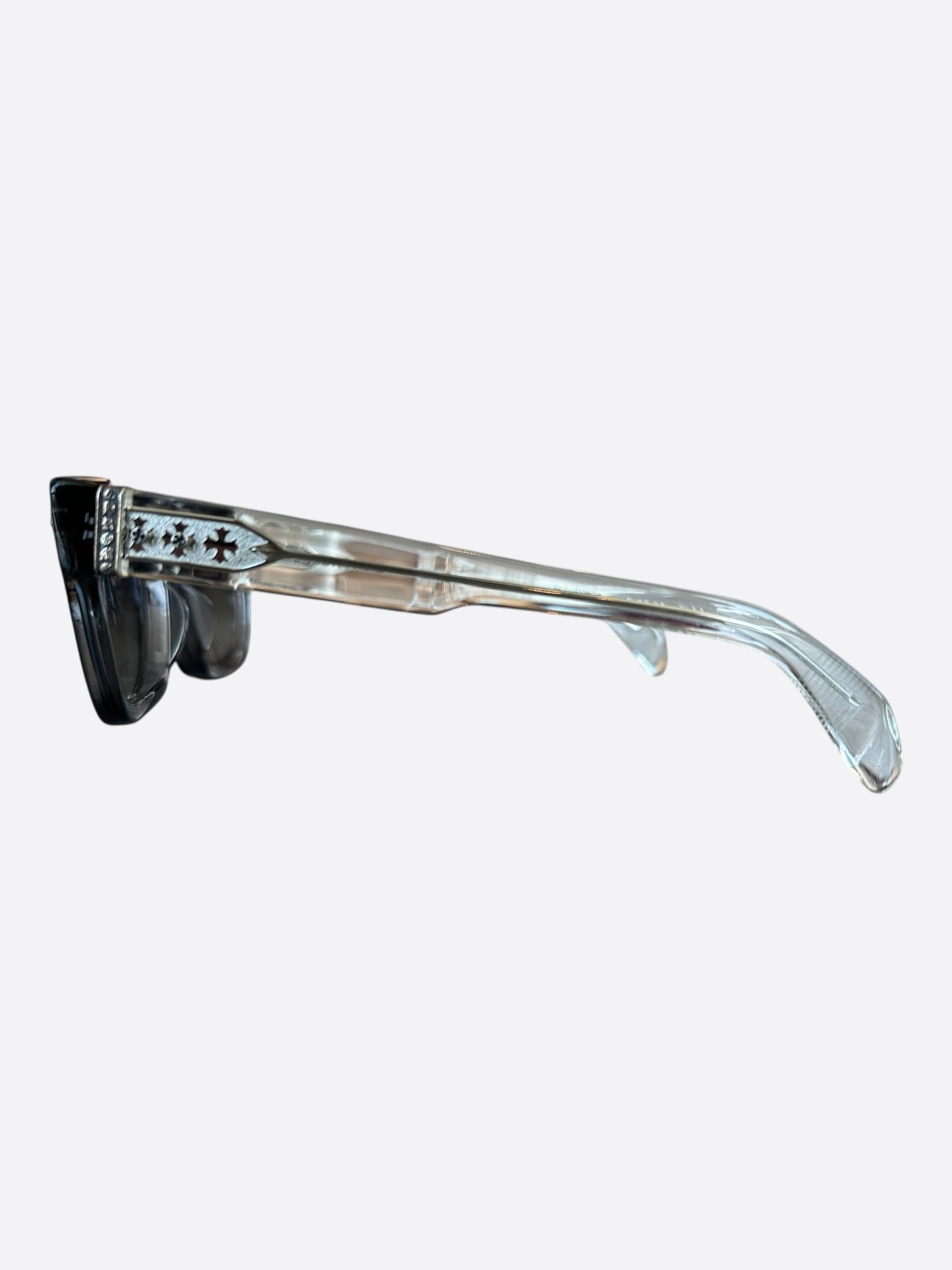 Chrome Hearts Clear & Silver Dick Fitzener Sunglasses