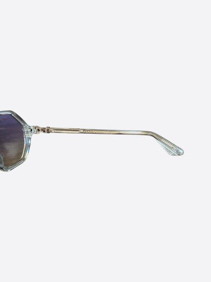 Chrome Hearts Clear & Silver Clitco Sunglasses