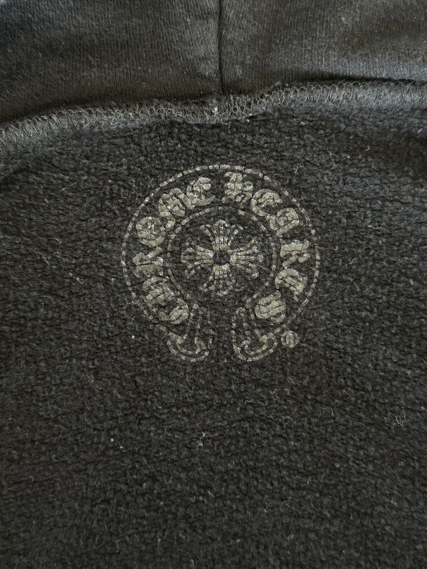 Chrome Hearts Black & Blue Scroll Logo Kids Zip Up Hoodie