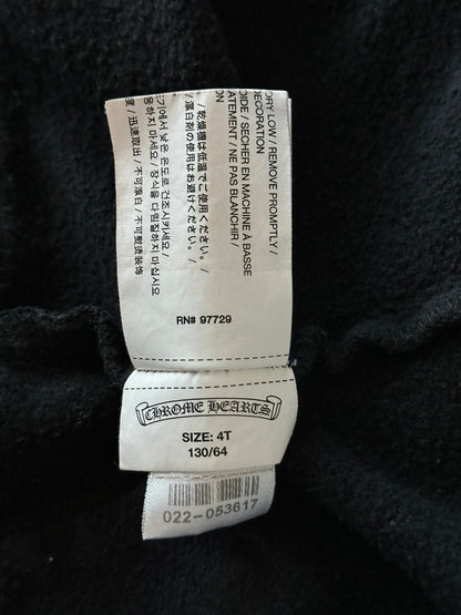 Chrome Hearts Black & Blue Scroll Logo Kids Zip Up Hoodie