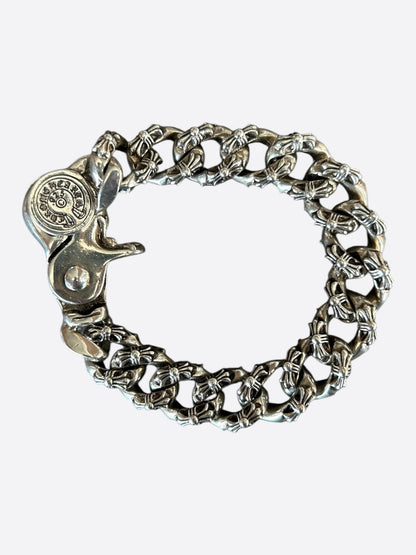 Chrome Hearts Silver Fancy Cuban Bracelet