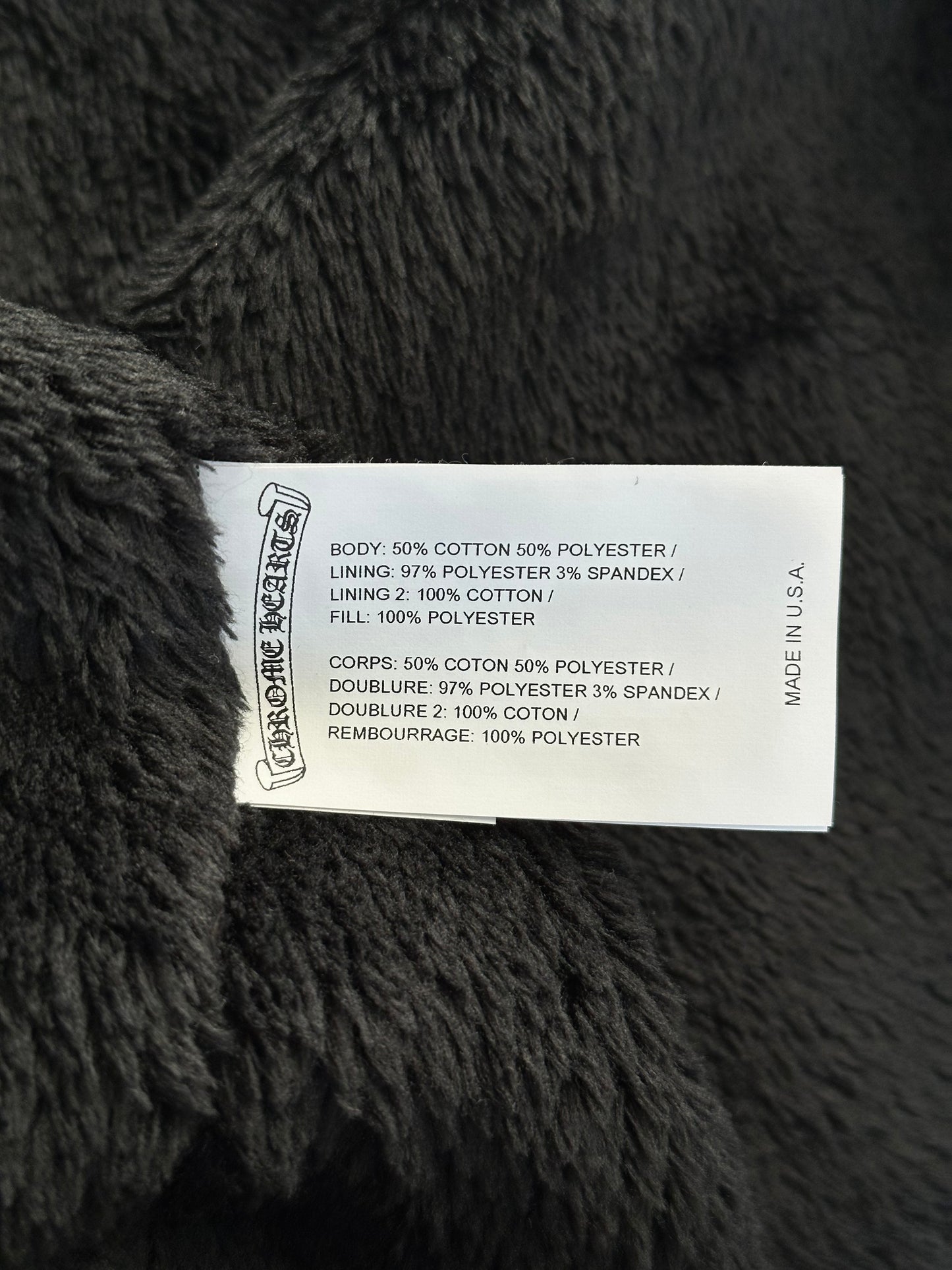 Chrome Hearts Navy & Green Plaid Sherpa Jacket