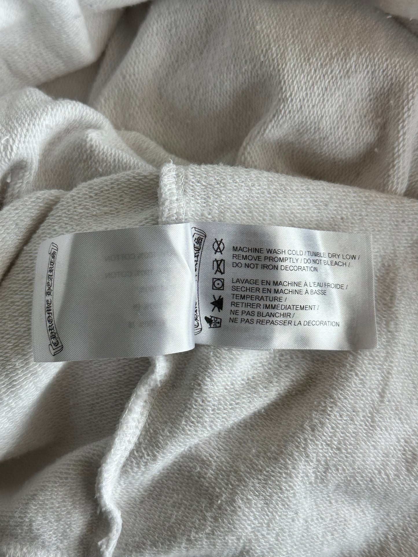 Chrome Hearts White & Black Cross Jacquard Horseshoe Logo Hoodie