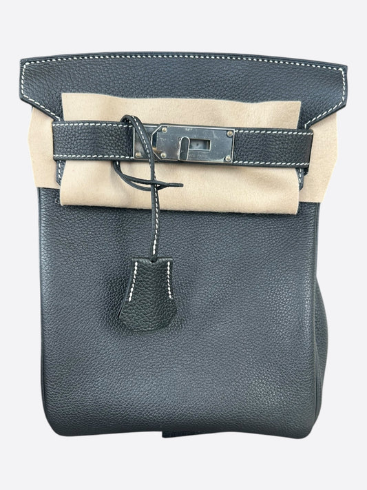Hermes Black & White HAC A Dos PM Backpack