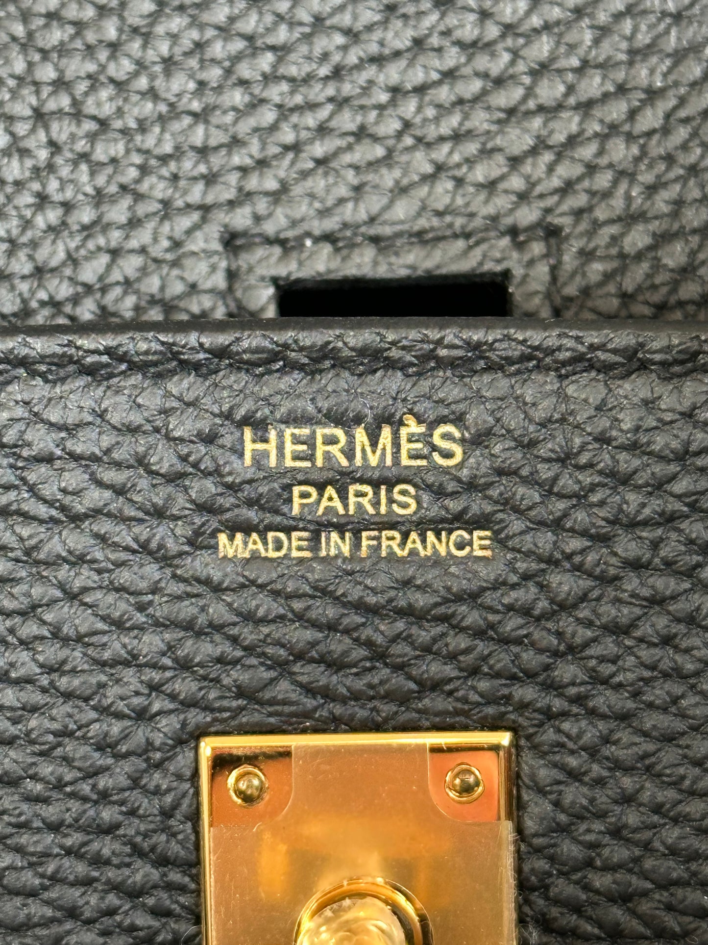 Hermes Black Togo & Gold Hardware Birkin 25