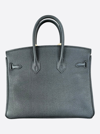 Hermes Black Togo & Rose Gold Hardware Birkin 25