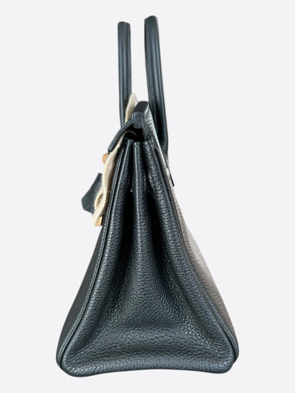 Hermes Black Togo & Rose Gold Hardware Birkin 25