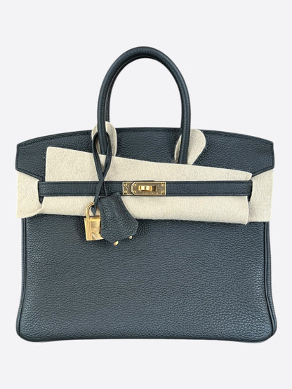 Hermes Black Togo & Gold Hardware Birkin 25