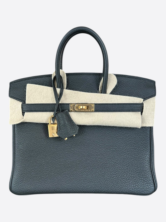 Hermes Black Togo & Gold Hardware Birkin 25